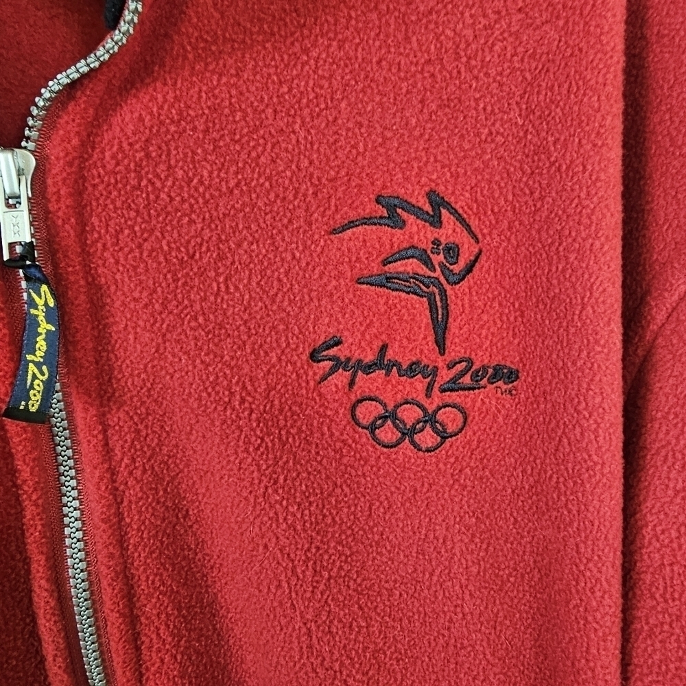 VINTAGE Sydney 2000 Olympic Zip-Up Fleece Jacket Embroidered - Picture 2 of 8